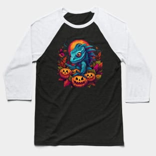 Iguana Halloween Baseball T-Shirt